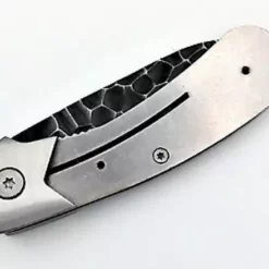 * CNC Produced Wolverine Textured Pattern Liner Lock Folder -tools Sales Shop wolvpatt4